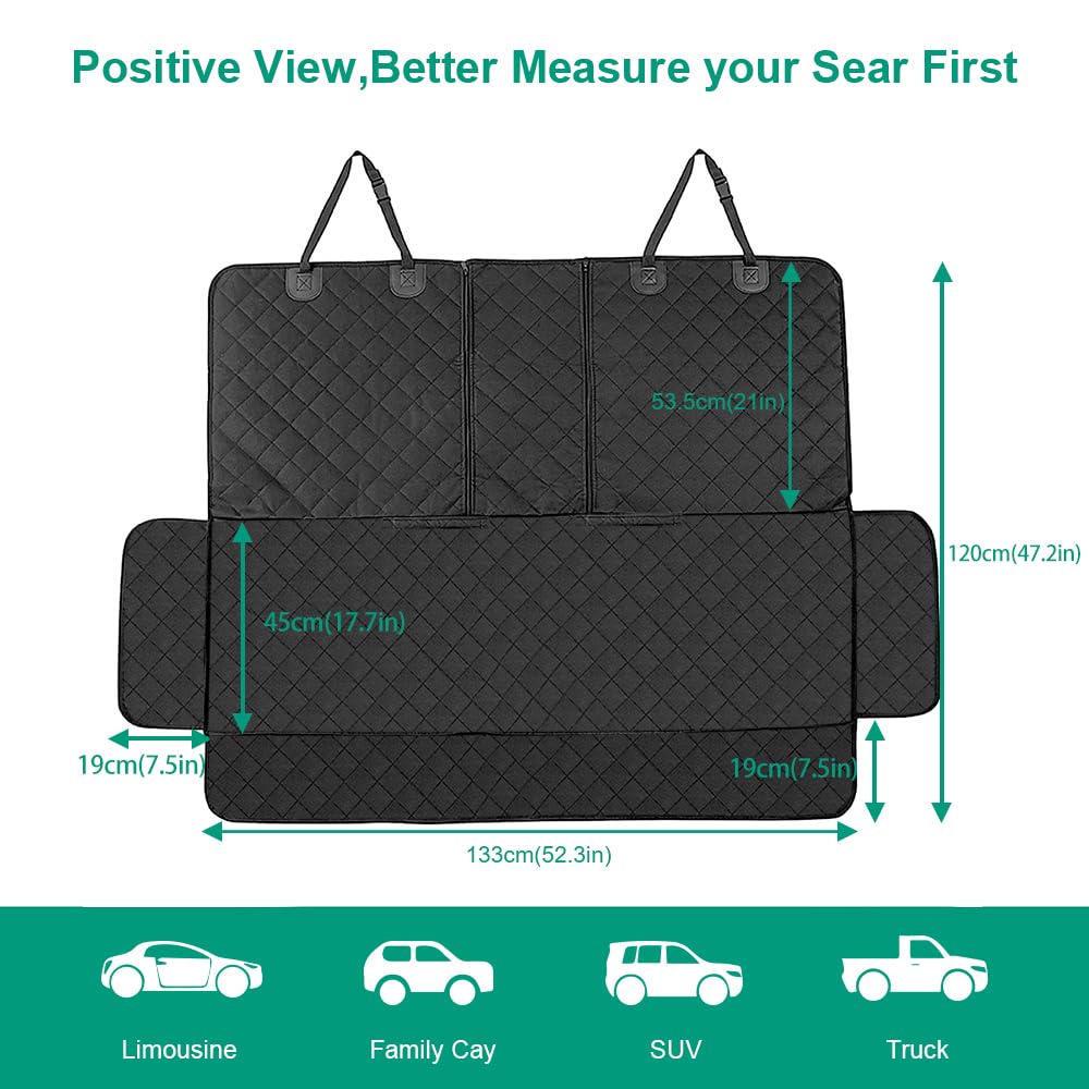 ANOSOSPECIAL dog seat protector showcases waterproof layer protecting fur and dirt.