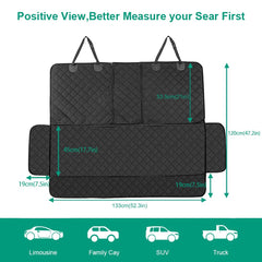 ANOSOSPECIAL dog seat protector showcases waterproof layer protecting fur and dirt.