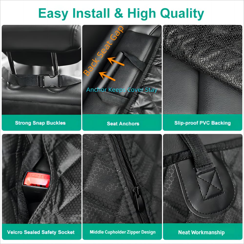 ANOSOSPECIAL durable pet seat protector resists scratches for long-term use.
