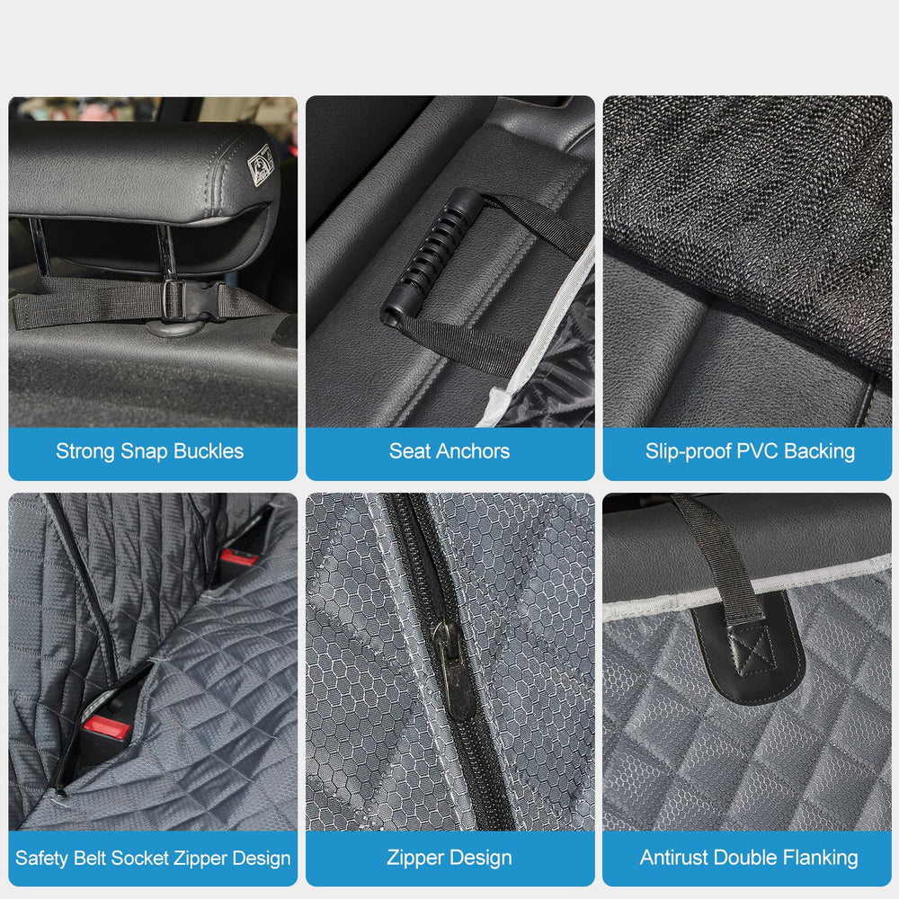 ANOSOSPECIAL universal-fit straps secure the cover to most back seats.