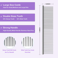 Anrundar dog grooming kit large purple design for home use