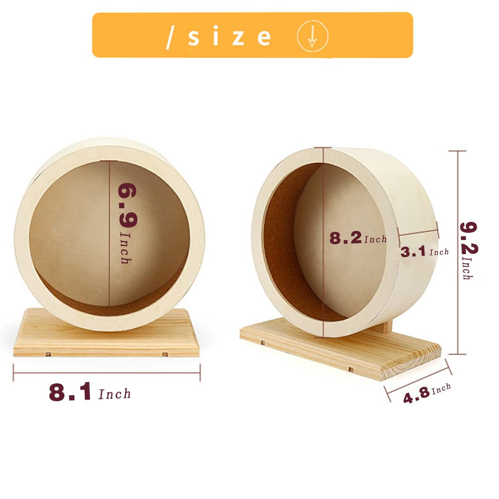 antiai hamster wooden silent wheel stand-base shows stable support and easy placement.