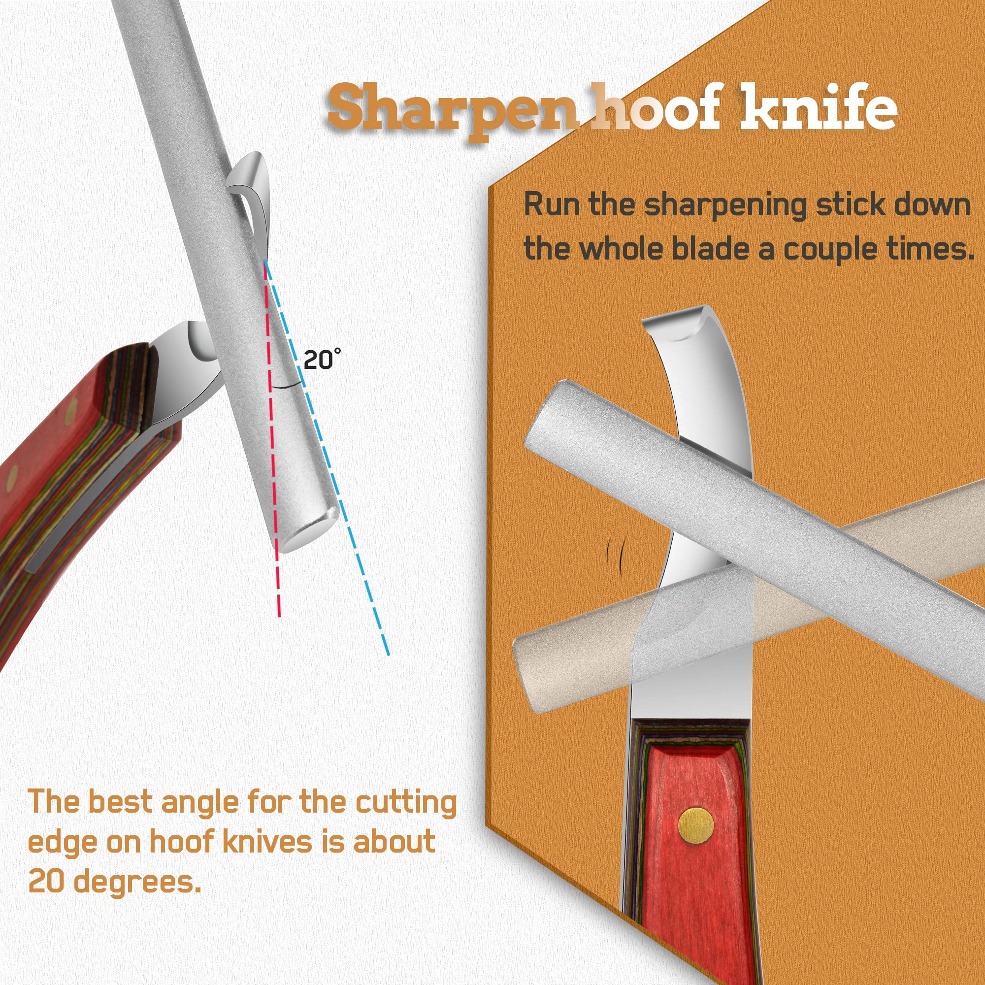 Antidious farrier tool compact design demonstrates pocket portability for on-the-go sharpening.