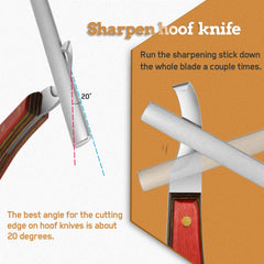Antidious farrier tool compact design demonstrates pocket portability for on-the-go sharpening.