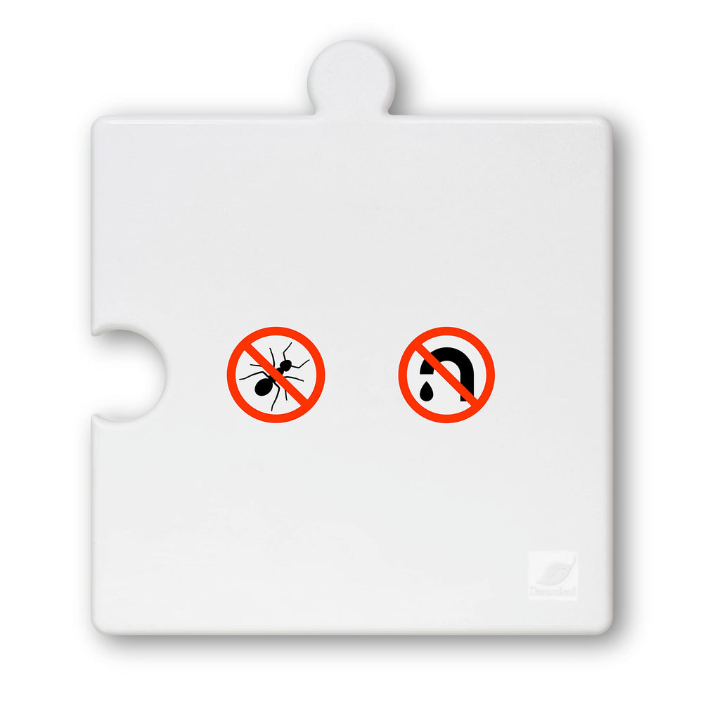 AntPad under pet bowls demonstrates ant deterrence for mess-free mealtime.