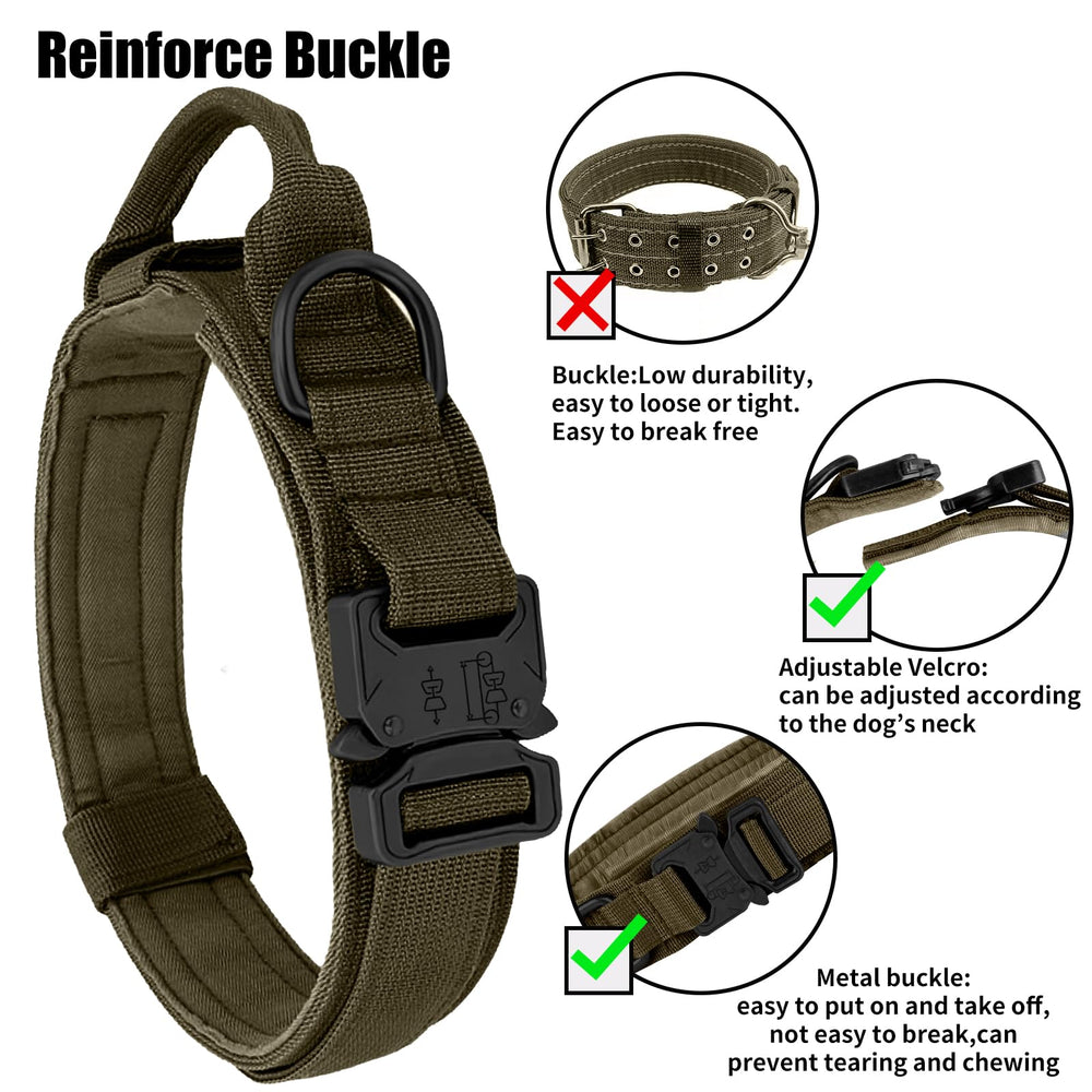 Antswish dog collar heavy-duty-metal-buckle ensures durable closure under pressure.