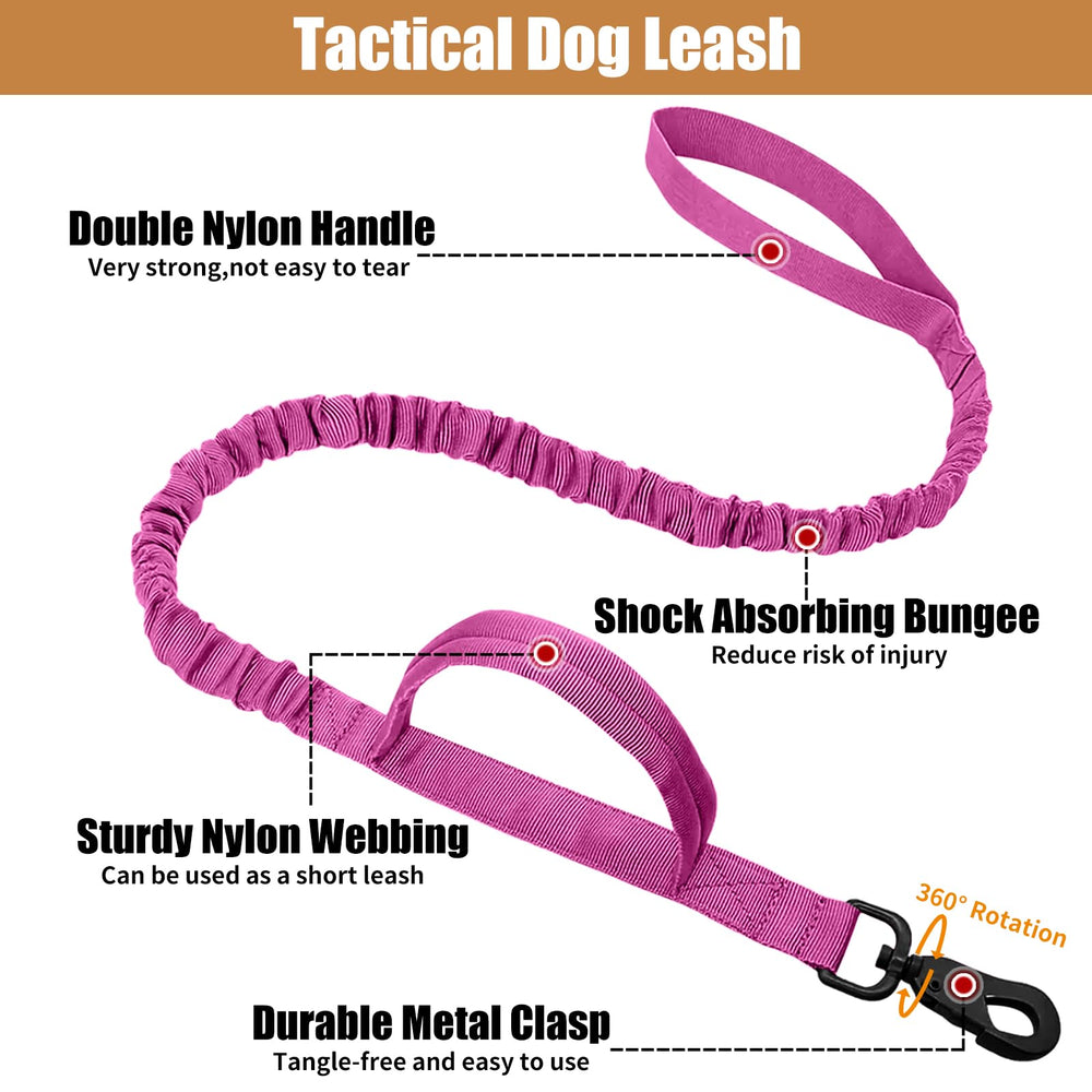 Antswish Tactical dog collar pink buckle image highlights secure metal buckle for reliable control.