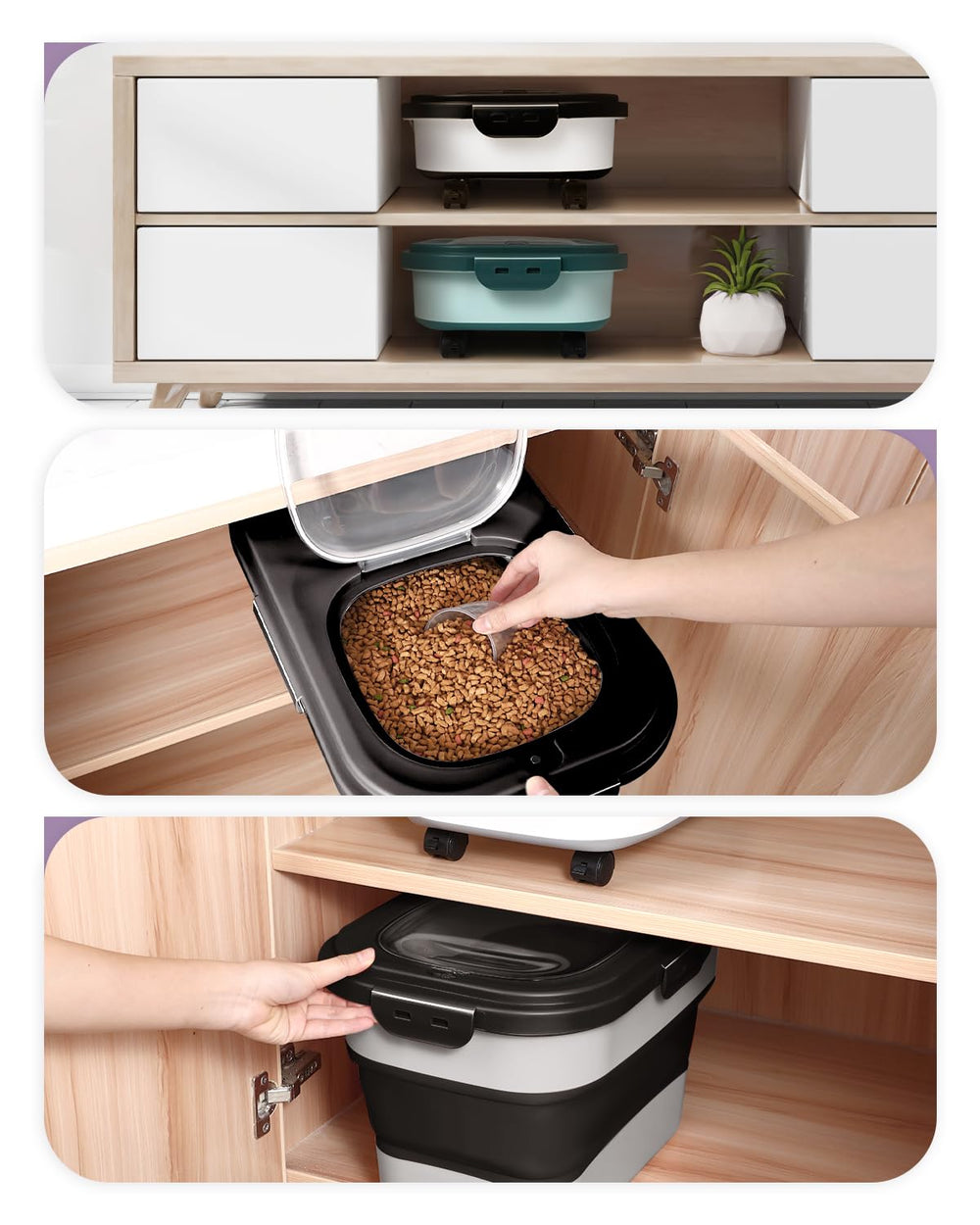 ANVS multipurpose container for dog and cat foods, grains and more.