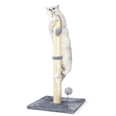ANWA 32-inch tall cat scratching post side view highlights stable base for fun and stretching.