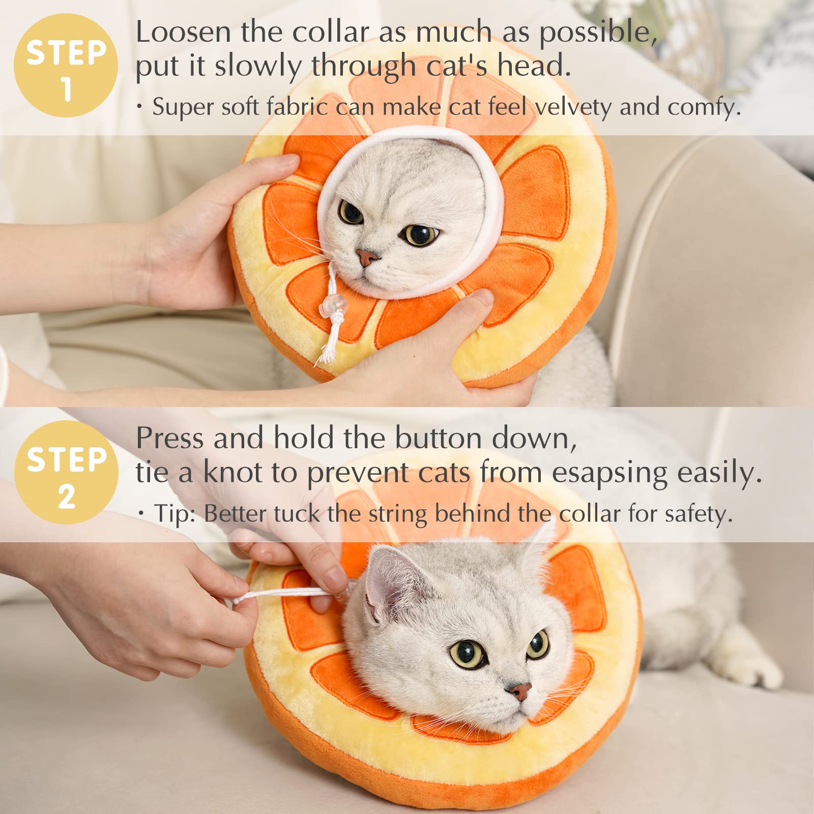 ANWA cat cone collar available in three sizes for a precise fit.