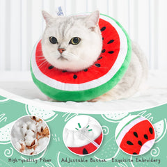 ANWA cat cone donut collar doubles as a soft pillow during rest.