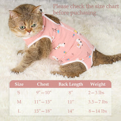 ANWA breathable cat onesie keeps skin comfortable during recovery