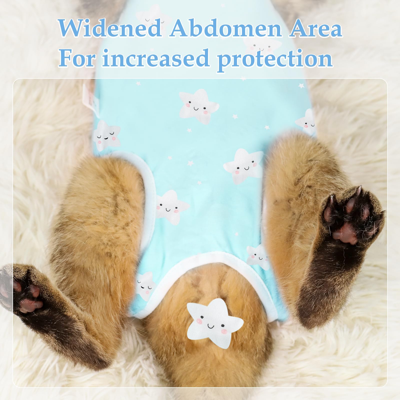 ANWA cat recovery suit provides full-body coverage to help prevent licking