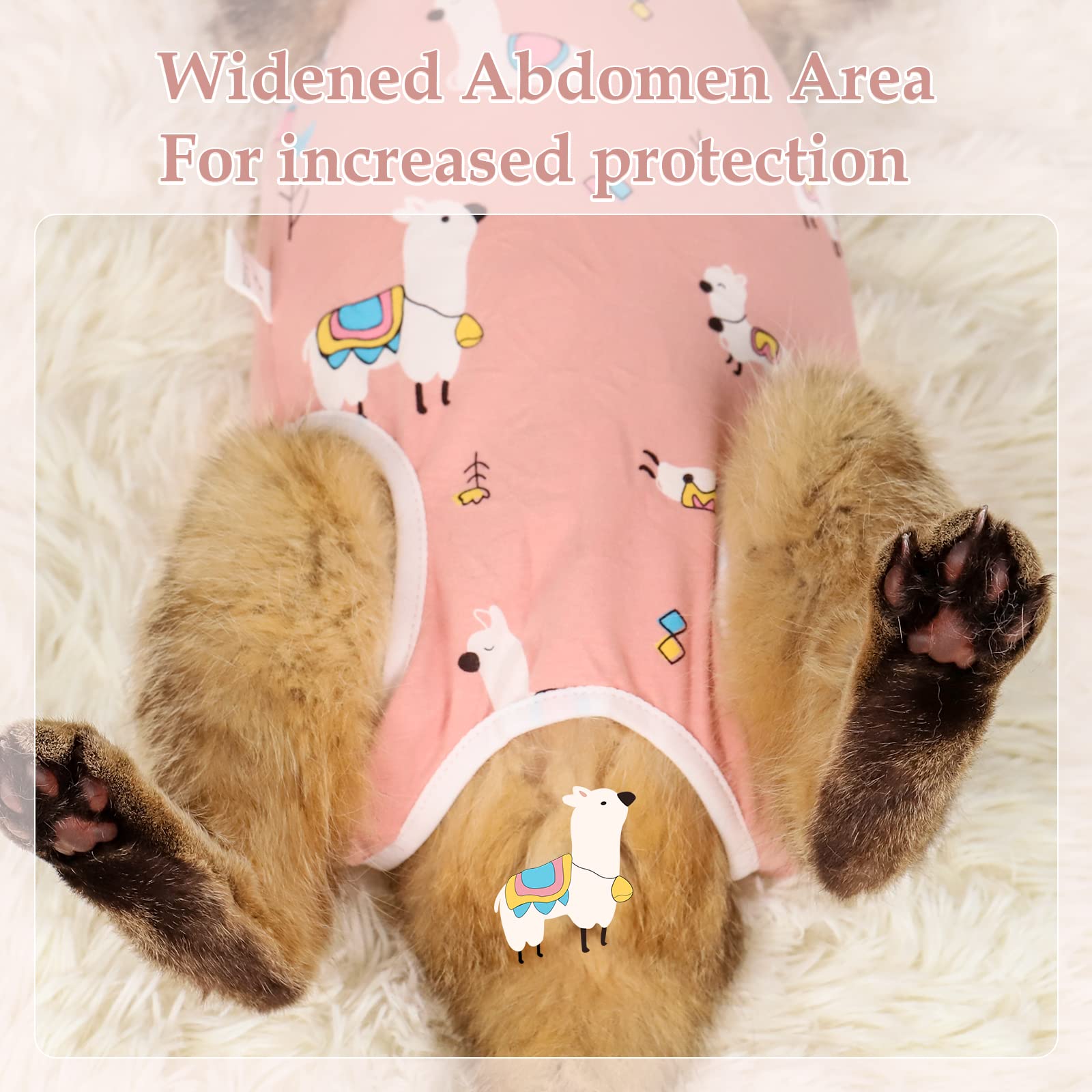 ANWA cat recovery suit full-coverage design supports wounds safely.