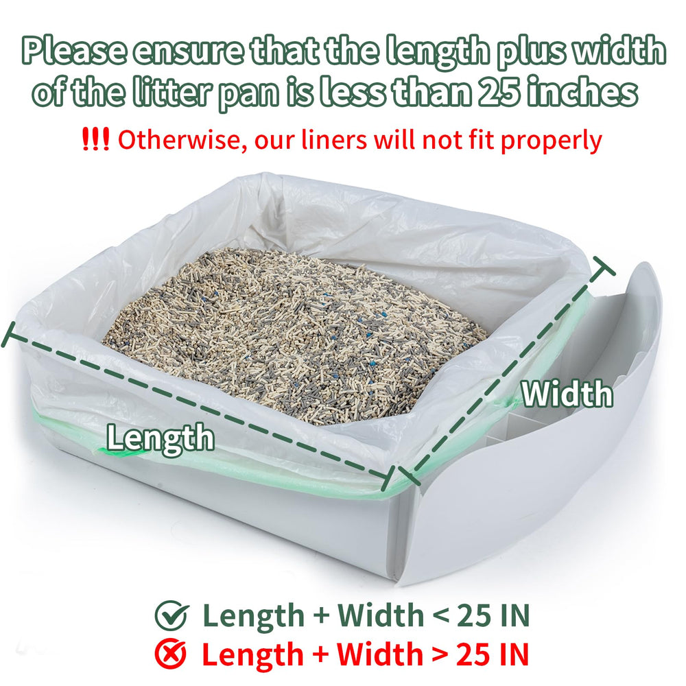ANWA litter liners closeup highlights the drawstring design for mess-free disposal.