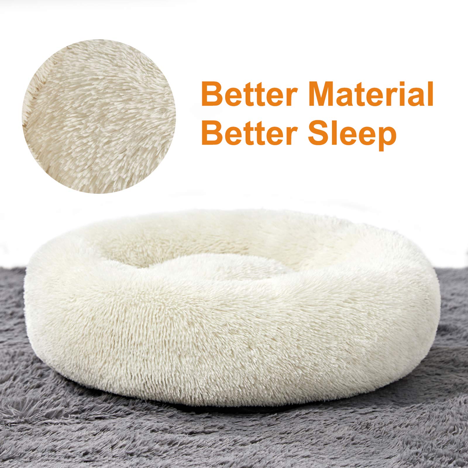 ANWA Round Bed with raised edges supporting head and neck during rest.