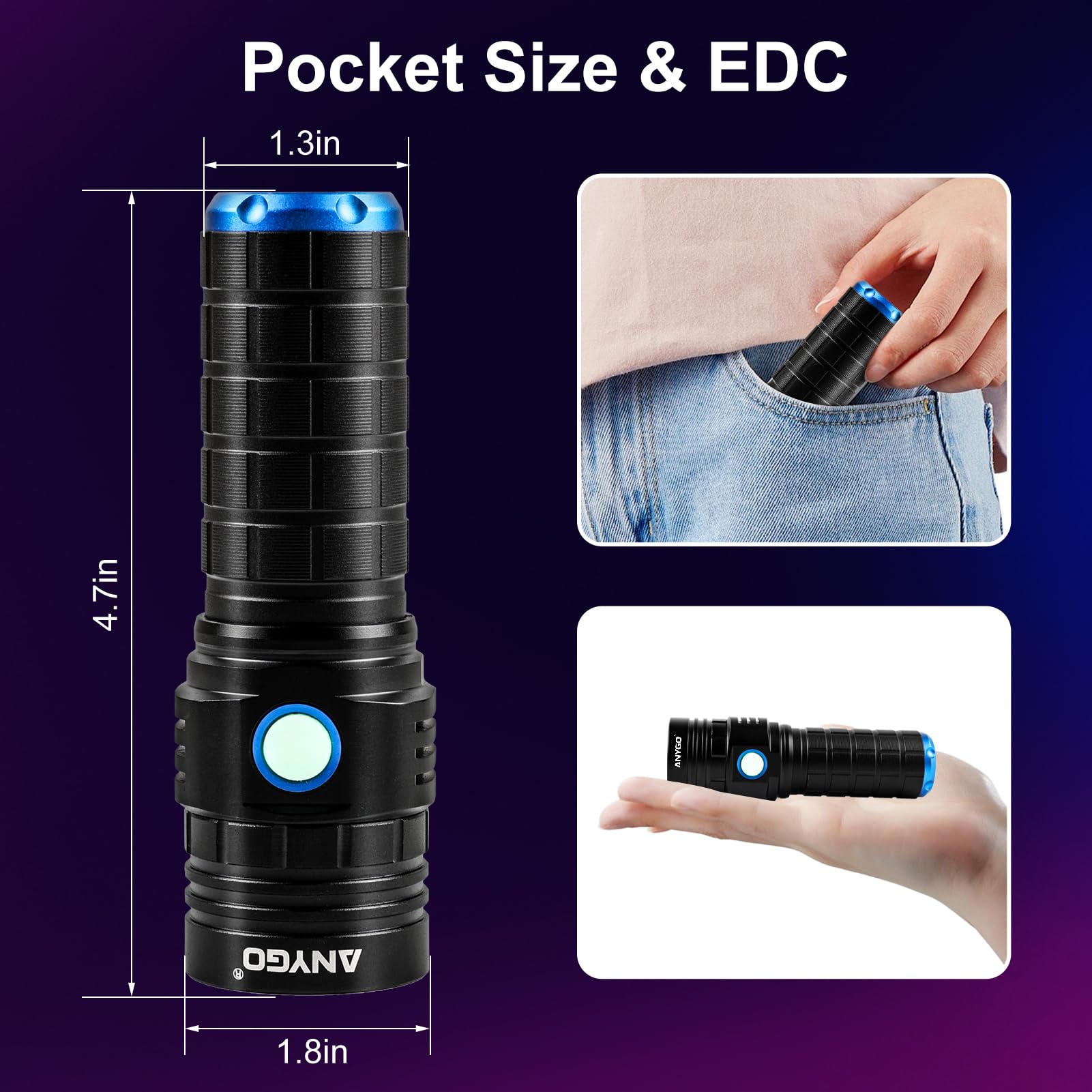ANYGO multi-purpose UV detector for urine, bed bugs, minerals and more