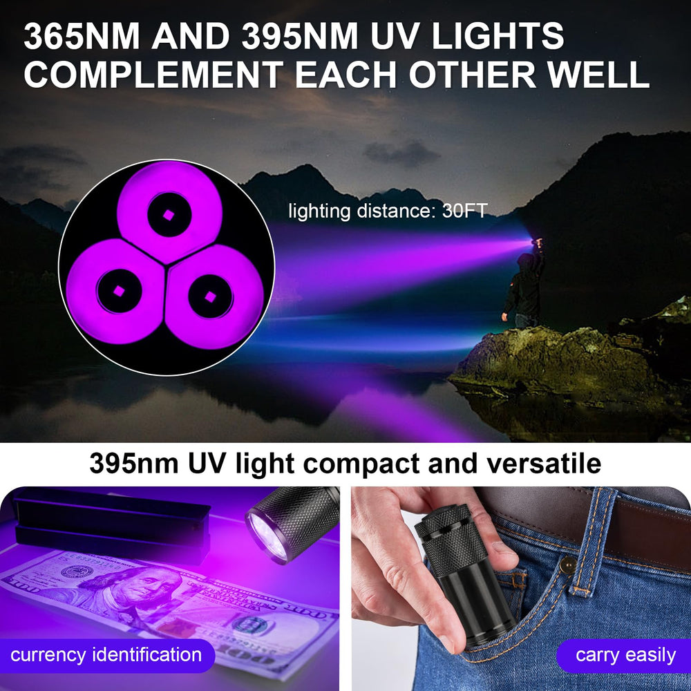 ANYGO UV flashlight aluminum body emphasizes durable outdoor use