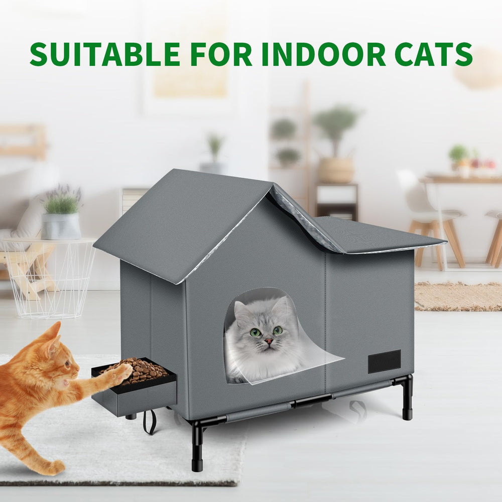 Anysiny heated cat house heating pad control offers thermostat-managed warmth.