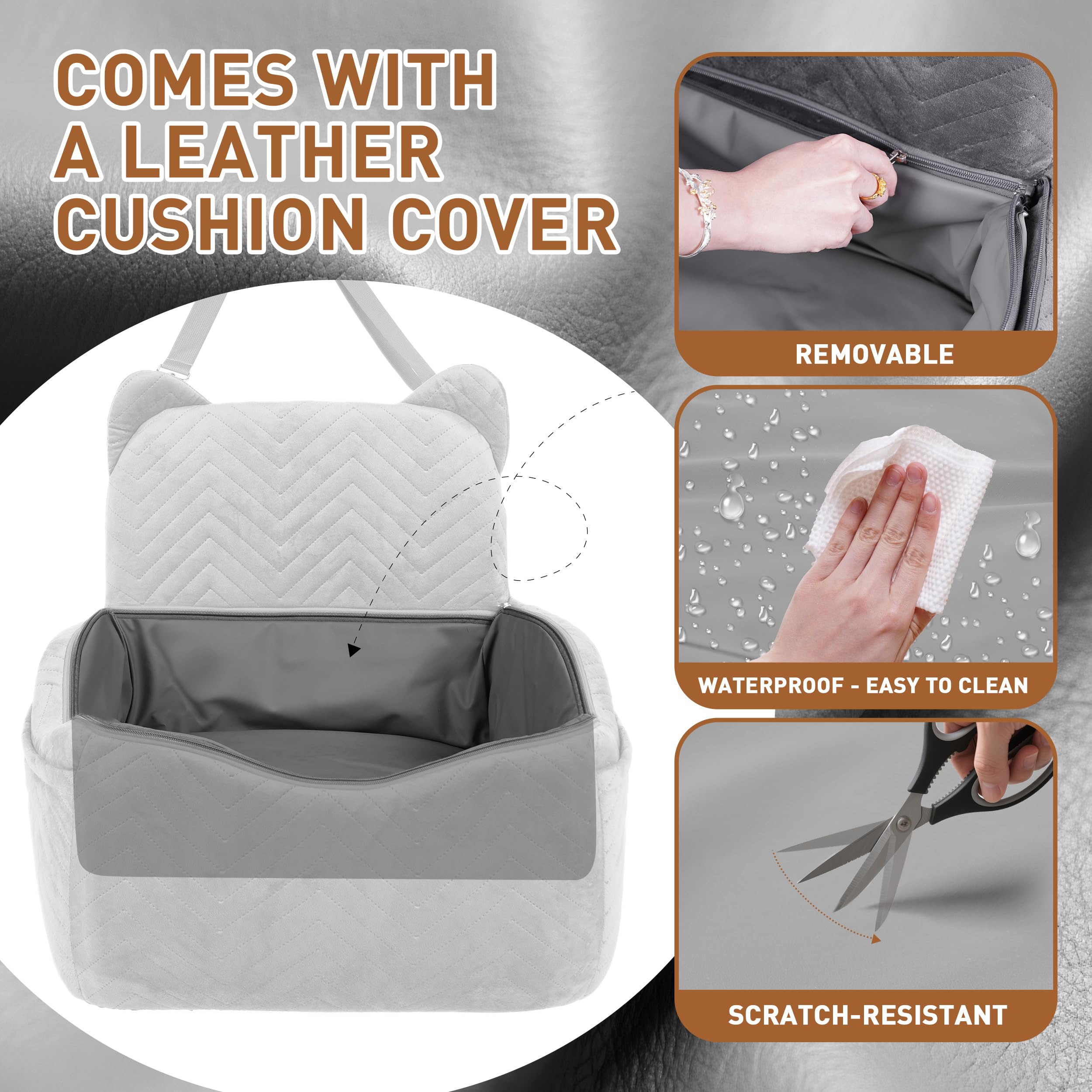Anywish memory foam booster offers plush support for relaxed travel comfort
