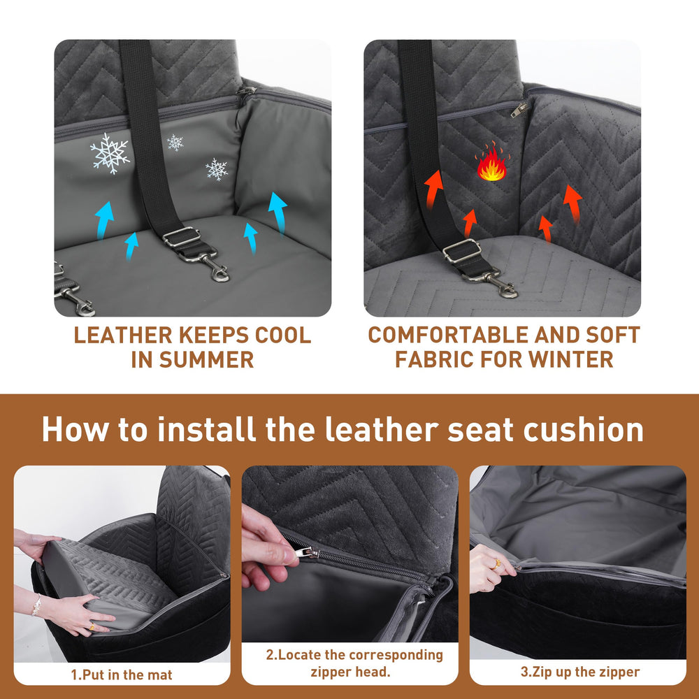 Anywish dog car seat non-slip base stays secure during travel