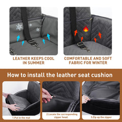 Anywish dog car seat non-slip base stays secure during travel