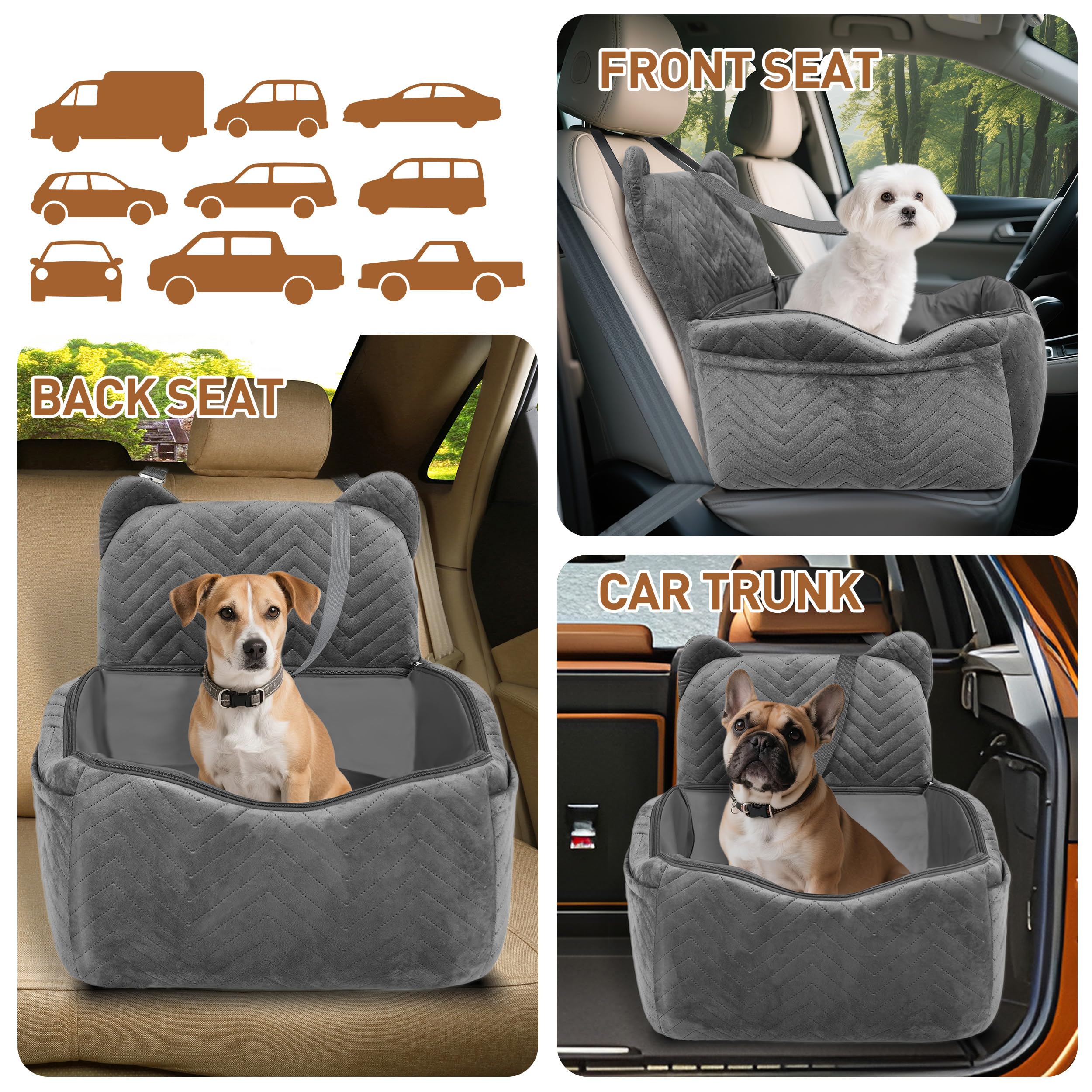 Anywish built-in storage pockets keep leashes and toys within easy reach