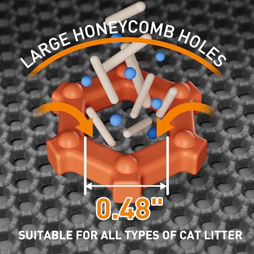 Anywish large cat litter mat EVA material is soft, non-toxic, and durable