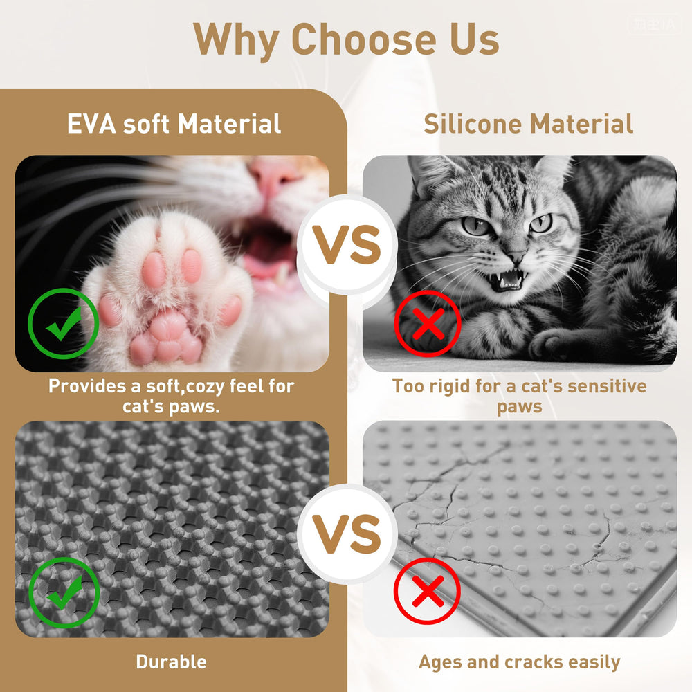 Anywish litter mat is washable and easy to clean.