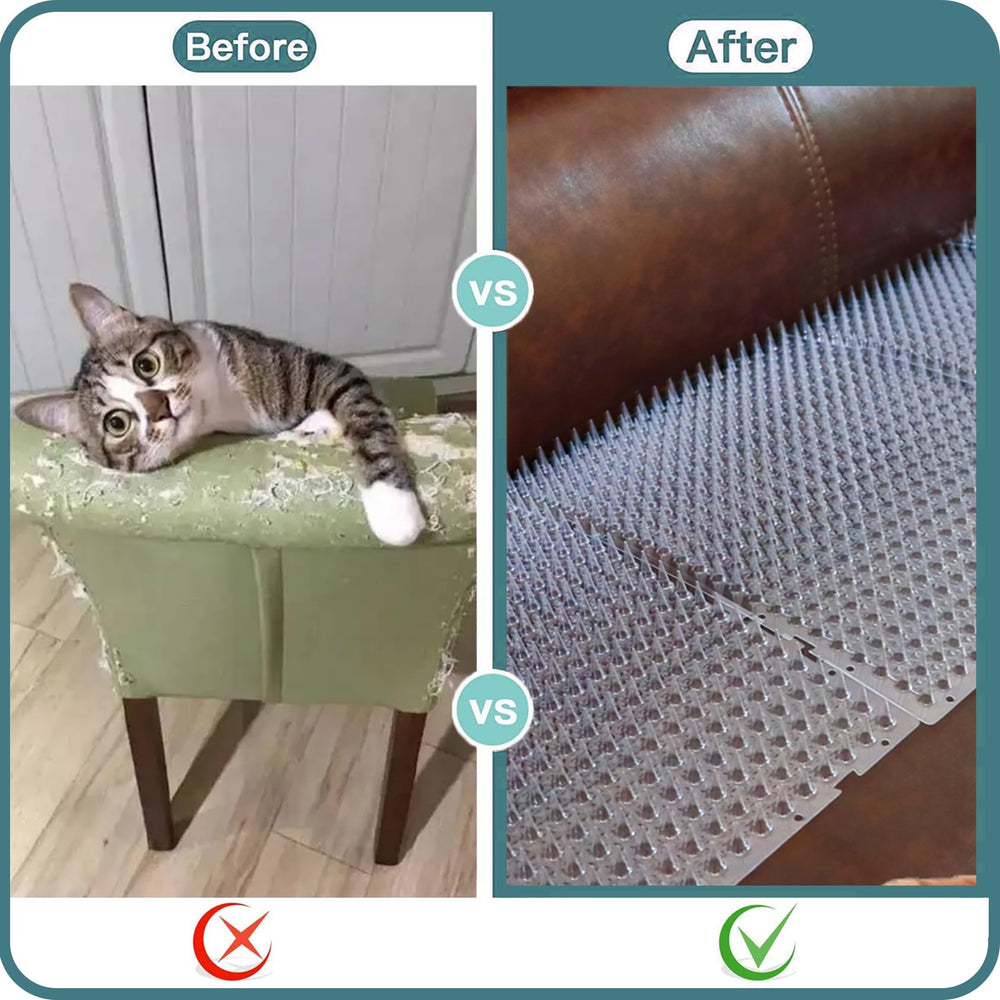 Aocoray cat deterrent mats installation with rope ties for flexible setups