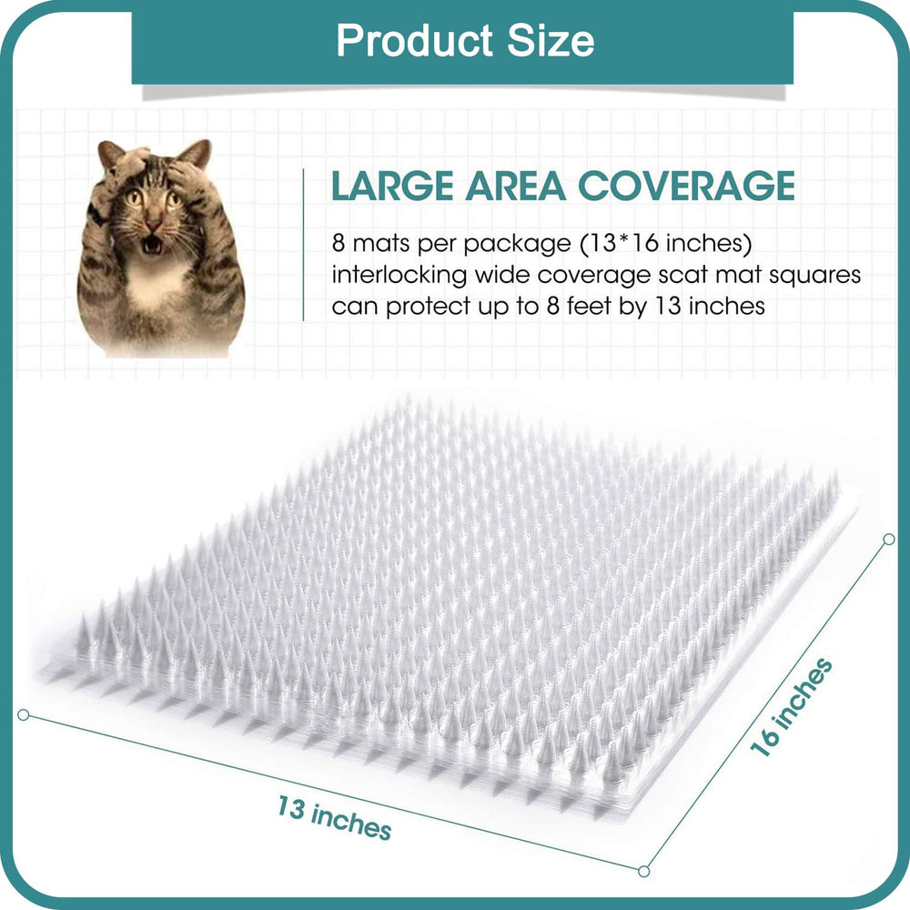 Aocoray cat deterrent mats yard-perimeter application keeps outdoor spaces protected
