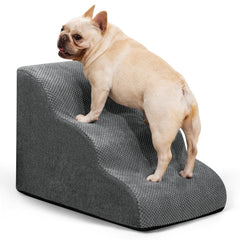 Aodisman 3-step dog ramp on sofa enables easy climbs for small dogs
