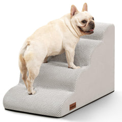Aodisman four-step dog stairs for bed and couch enabling safe pet access