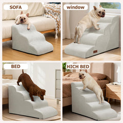 Aodisman dog stairs anti-slip-bottom keeps the ramp stable for confident use.
