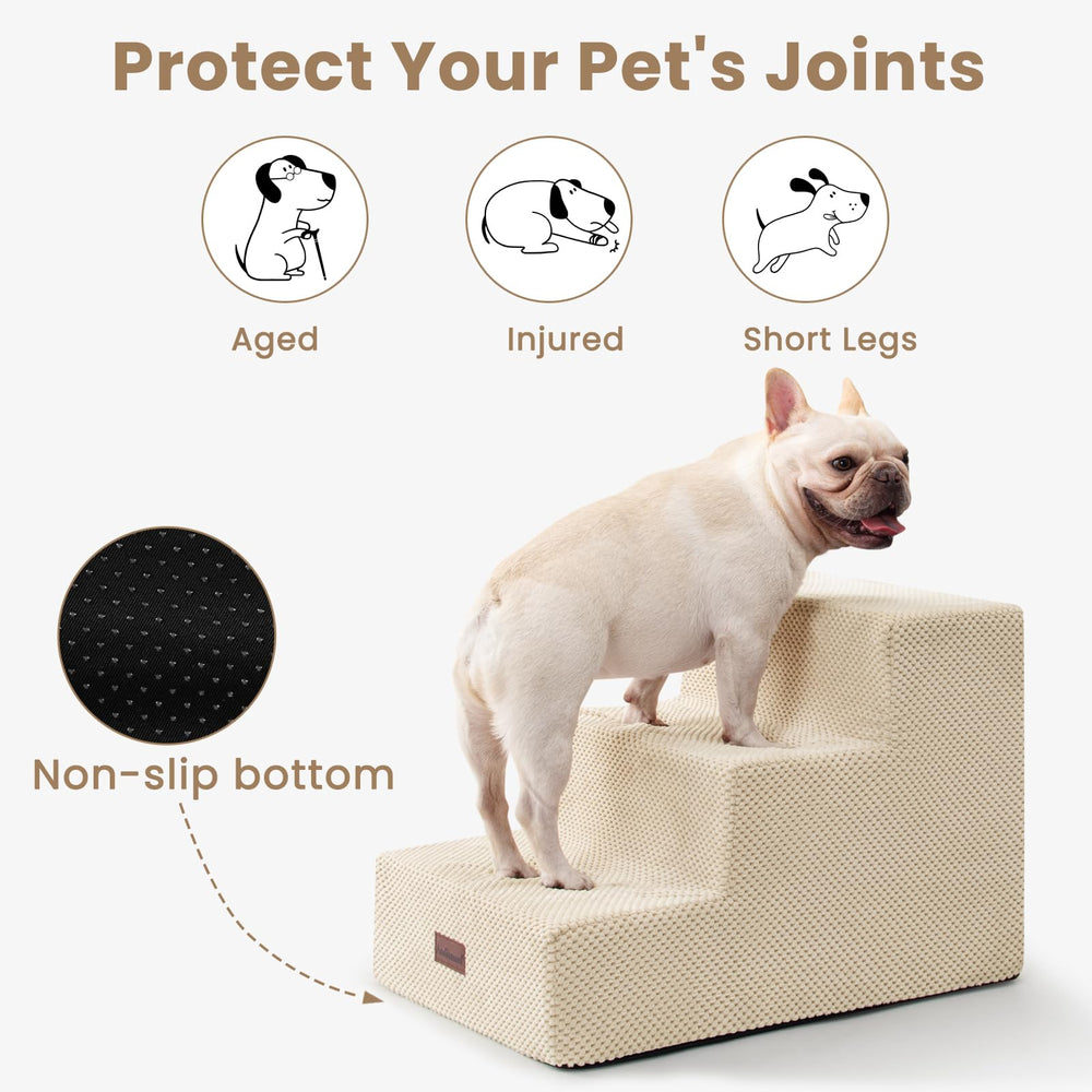 Aodisman dog stairs beige vacuum-compressed packaging preserves shape