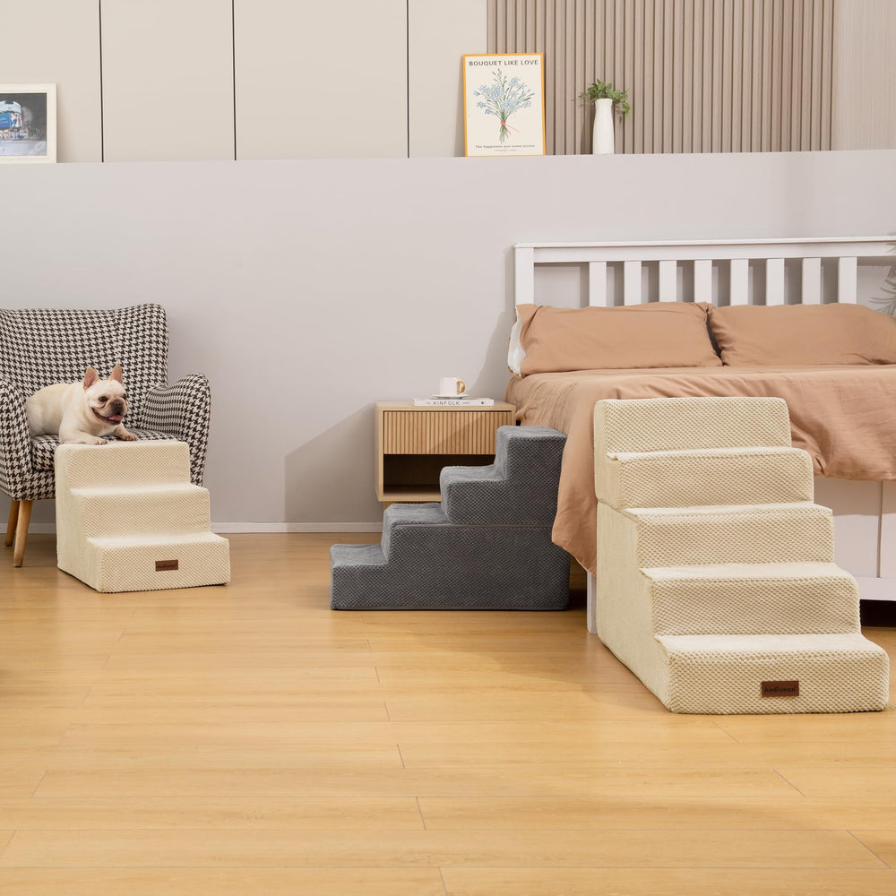 Aodisman Dog Stairs puppy-kitten use gray enables safe climbing