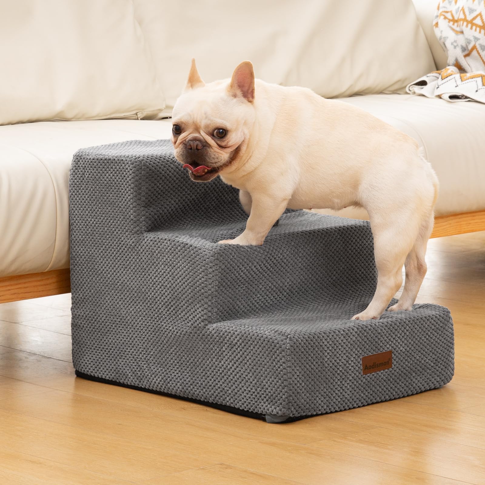 Aodisman Dog Stairs vacuum-compressed packaging gray ships compact