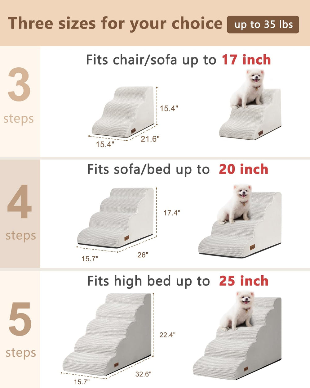 Aodisman dog stairs vacuum compression packaging enables easy transport