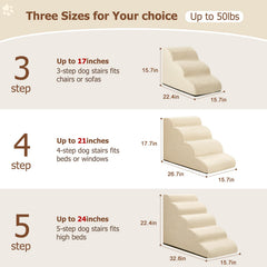 Aodisman dog steps anti-slip bottom keeps pets stable on slick floors.