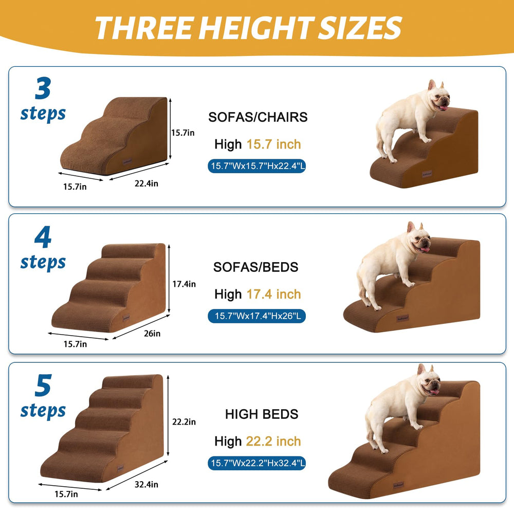 Aodisman dog steps placed against furniture edge for sofa access