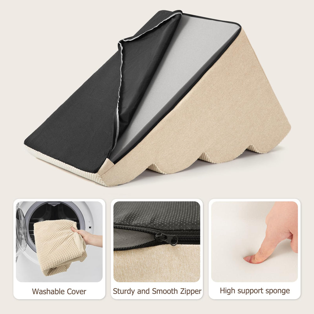 Aodisman dog steps five-step setup reaches higher beds safely.
