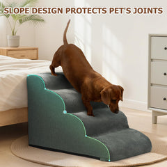 Aodisman dog steps grey ramp usage image shows versatile placement