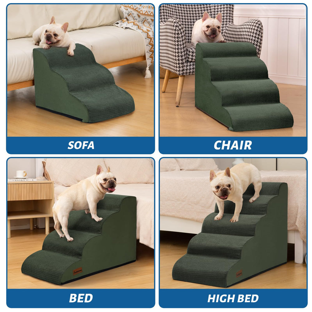 Aodisman non-slip bottom detail on green steps ensures stable placement.