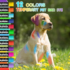 AOFEGRLT dog hair dye drying step shown on fur.