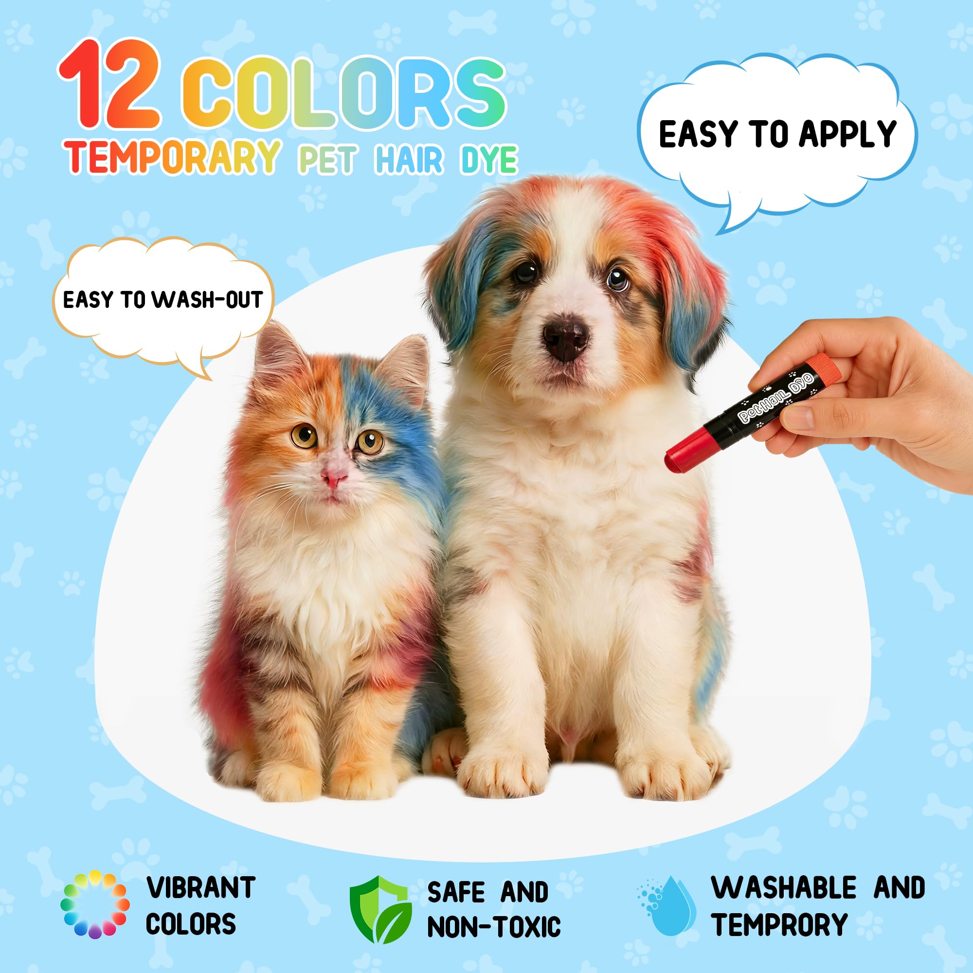 AOFEGRLT washable pet color dye ready to rinse out.