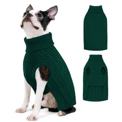 AOFITEE Christmas Dog Sweater foldable turtleneck keeps winter warmth during walks