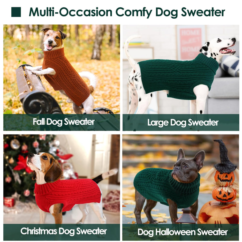 AOFITEE Christmas Dog Sweater green knitwear adds festive flair