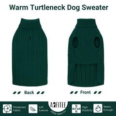 AOFITEE Christmas Dog Sweater shows harness hole for easy leash attachment