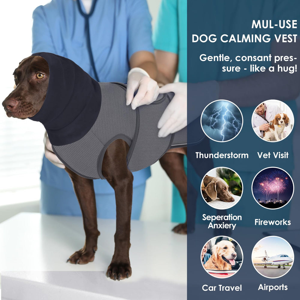 AOFITEE Dog Anxiety Vest adjustable-magic-strap enables easy on/off for daily calming wear