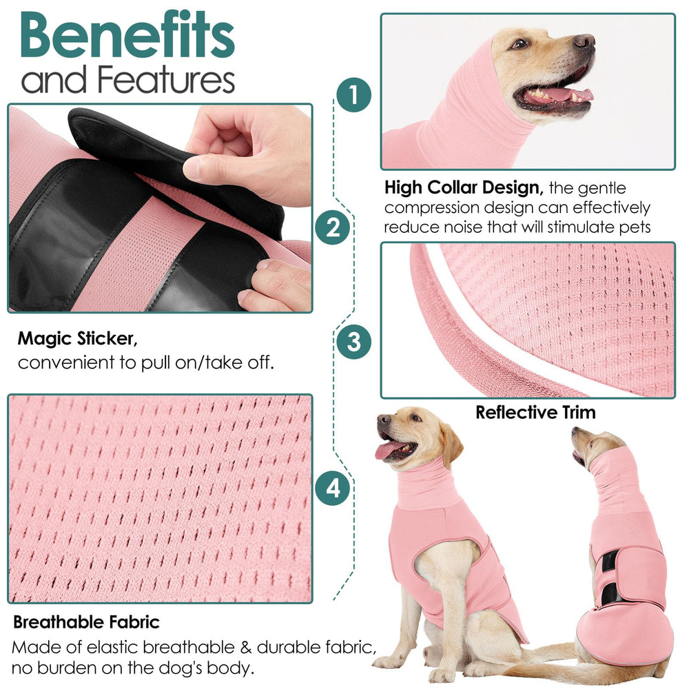 AOFITEE dog anxiety vest adjustable strap demonstrates easy fit for daily wear